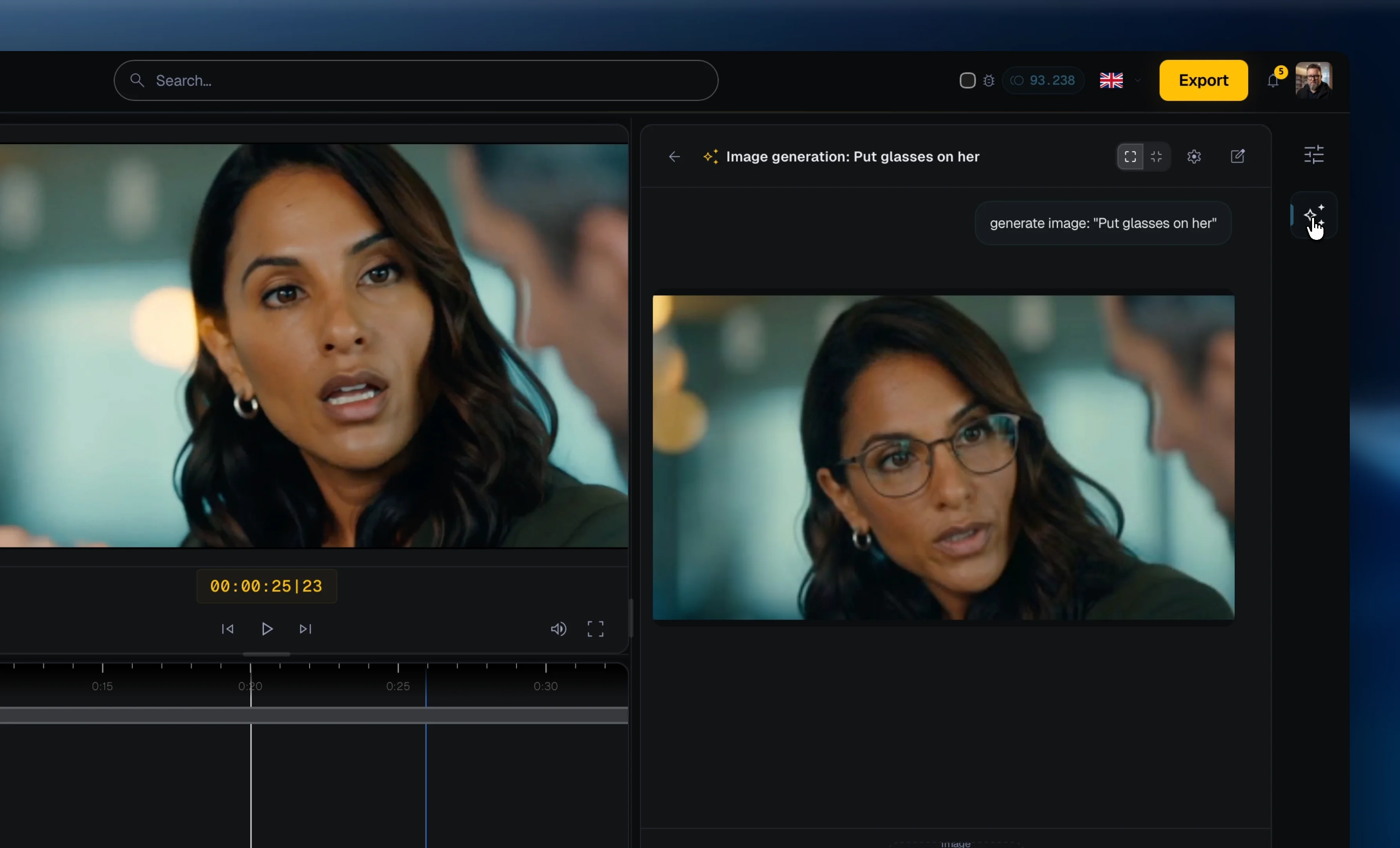 MergeMate.ai video production workspace overview